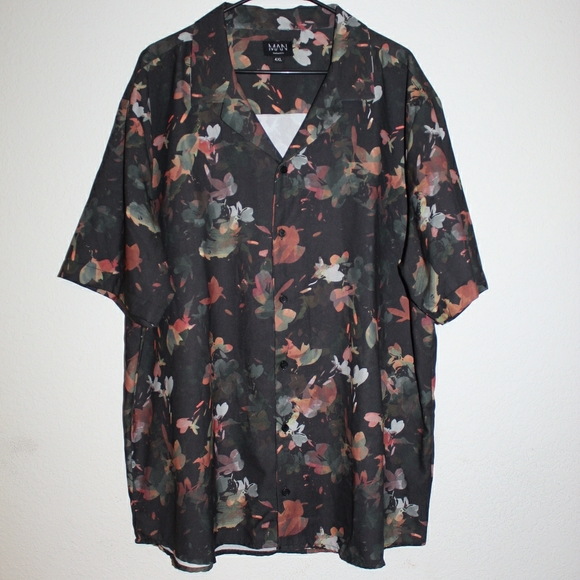 Oriental Floral Revere Collar Shirt - Picture 1 of 2